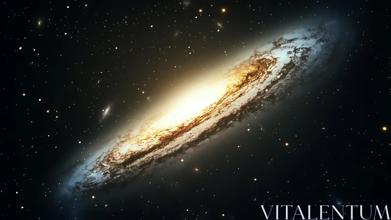 Star-dusted spiral galaxy drifting through velvet dark.