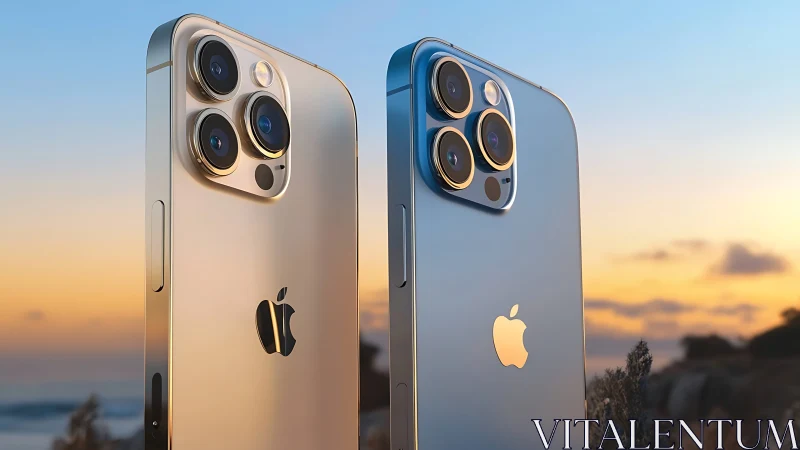 iPhone 12 Pro Models Shine in Golden Sunset Light.