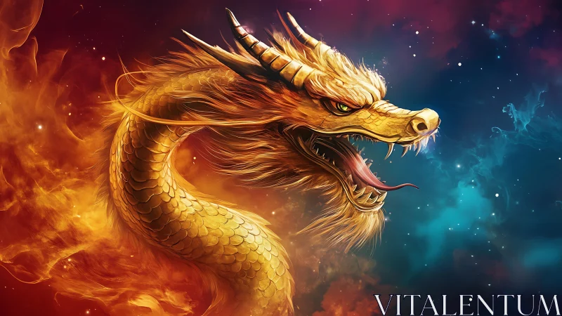 Dragon head rendered in high-detail digital fantasy art