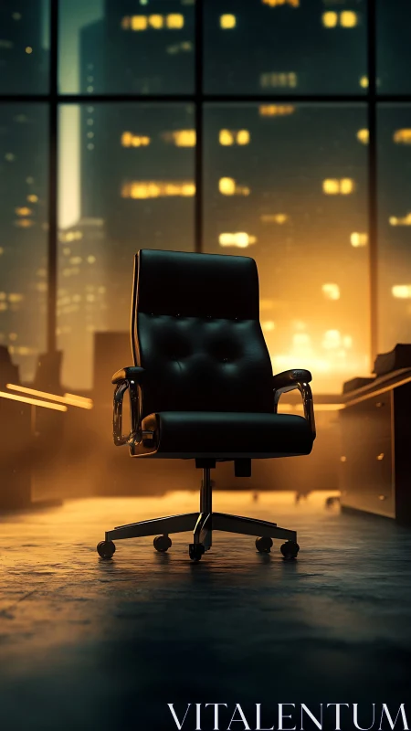 Premium Executive Office Chair in Modern High-Rise Interior Space