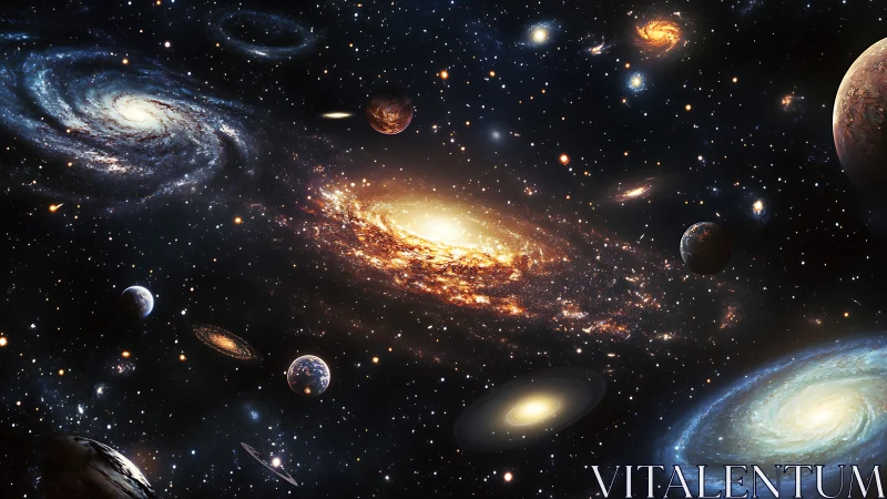 Luminous galactic cluster renders multidimensional cosmic depth