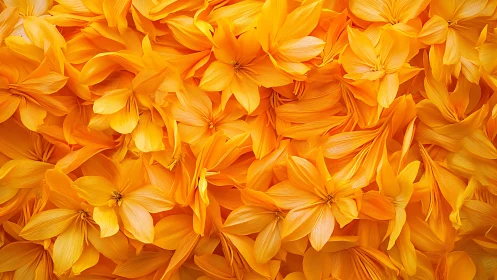 Golden Floral Abundance: Layered Petals in Warm Tones.