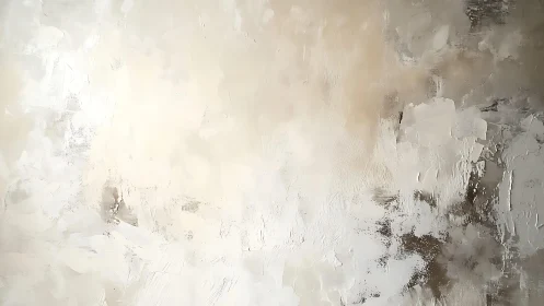 Neutral Textured Abstract Painting in Minimalist Style.