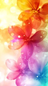 Chromatic Floral Gradient: Layered Translucent Petals.