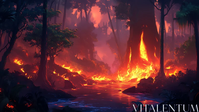 Inferno's Cathedral: Where Wildfire Devours Primordial Wilderness