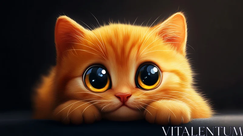 Golden Charm: A Cat's Gentle Soul Captured in Warmth.