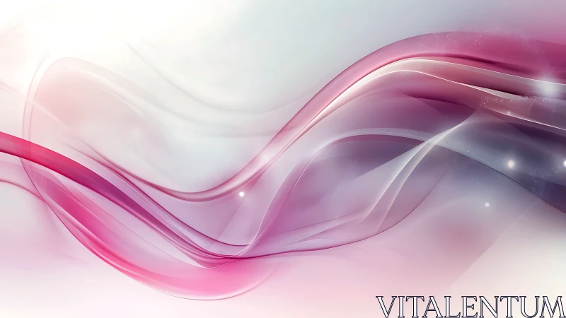 Silken magenta waves drift through a glowing digital mist