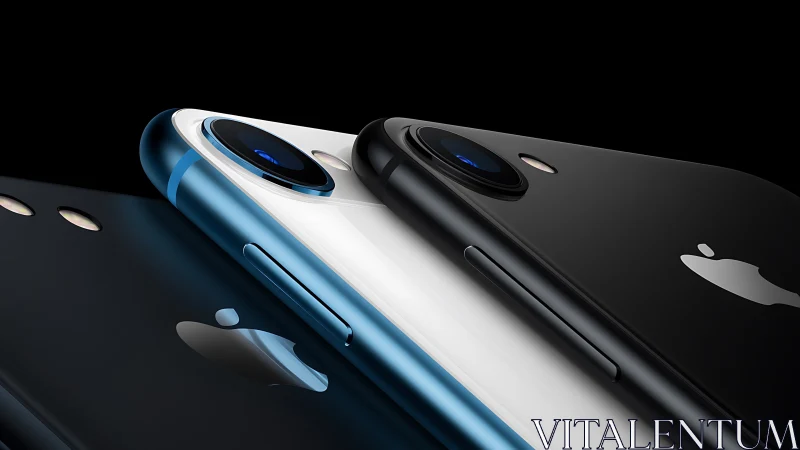 Sleek smartphones in stacked close-up with reflective glass finish.