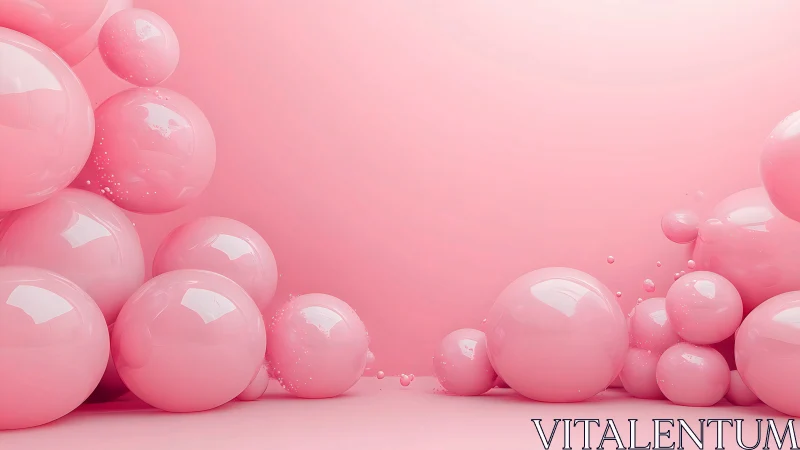 Blushing bubbles quietly rehearse a soft candy daydream