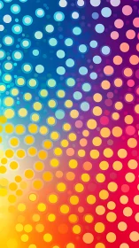 Polka-dot nebula cascades through electric rainbow twilight.