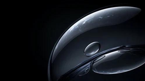 Parametric glass-like fluid forms with high-specular reflections