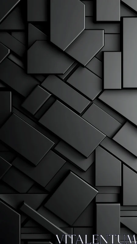 Sleek layered black rectangles create calm geometric depth