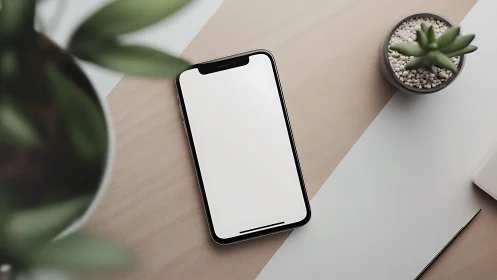 Blank Canvas Awaits: Minimalist Mobile Sanctuary.