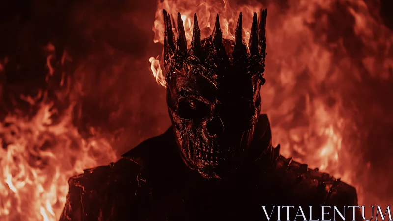 Crowned ember king strides from the furnace of oblivion.