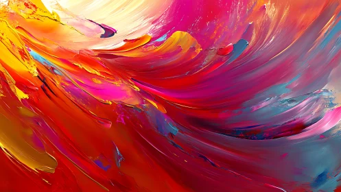 Dynamic chromatic swirls form a high-energy abstract oil field