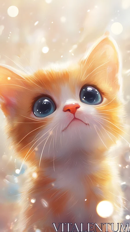 Golden Gaze: Where Feline Wonder Meets Luminous Dreams