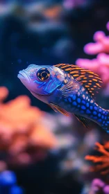 Gentle reef wanderer in glowing neon coral daydreams.