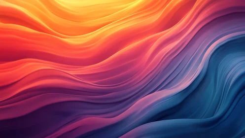 Flowing waves of warm and cool color meet in gentle harmony