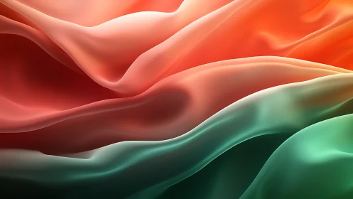 Layered translucent ribbons form smooth flowing gradients