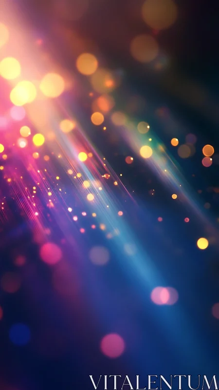 Colorful light trails dance softly through a dreamy night sky