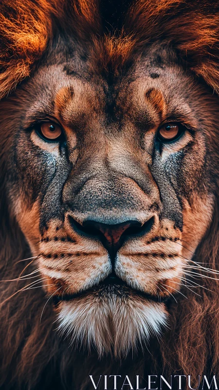 Lion gaze carves a molten path straight through the viewer