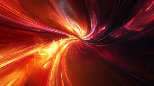 Solar ribbons collide and swirl into a blazing digital bloom