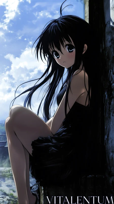 Storm-soft gaze at the edge of a forgotten summer day.