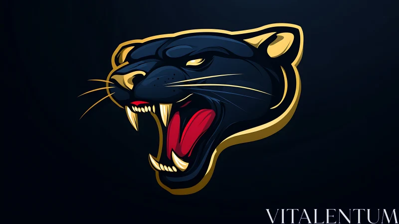 Midnight panther roars forward in razor-edged neon gloss