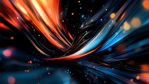 Dynamic light streaks simulate high-speed data flow in motion