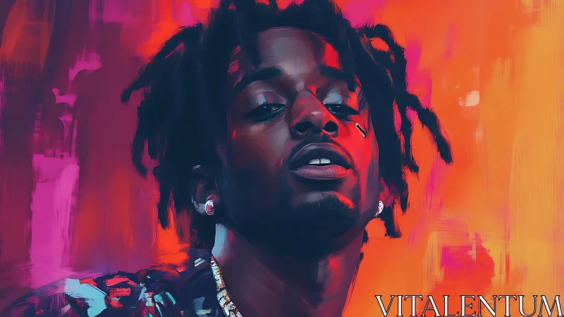 Vibrant portrait celebrates bold confidence in neon color glow