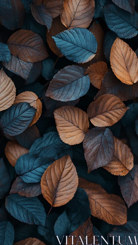 Midnight copper leaves trading secrets in dusky blues.