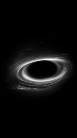 Rotating black hole with luminous accretion disk in void