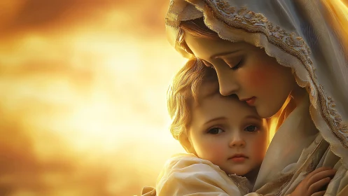 Golden hush of a mother’s embrace cradling quiet dawn.