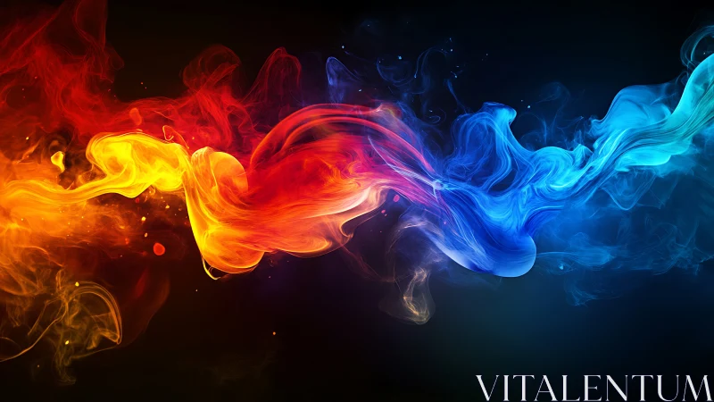 Multichromatic fluid simulation with thermal gradient. Digital.