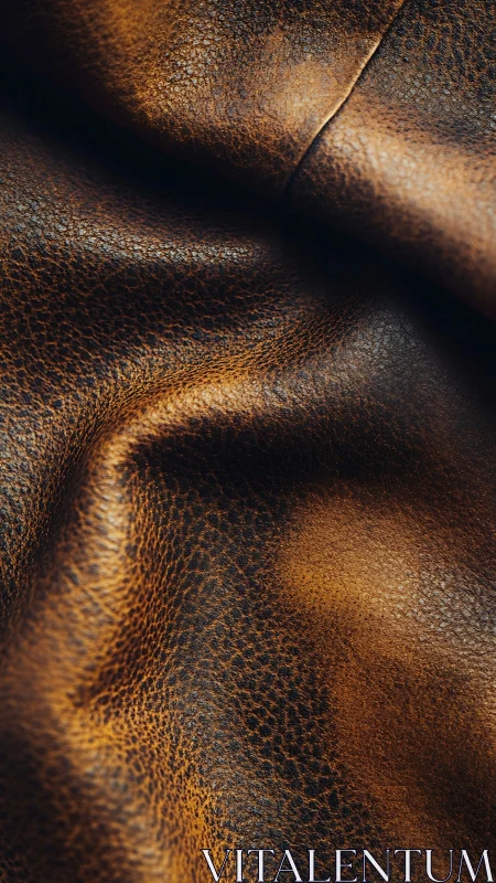 Close-up leather texture bathed in warm golden light.