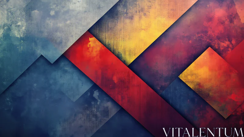 Intersecting geometric planes contrast warm spectra with cool depth