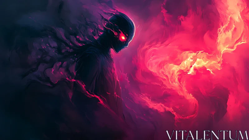 Shadowflame wanderer meeting a storm of living light.