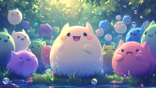 Luminescent Bioluminescent Creatures: Volumetric Lighting & Soft Glow Render