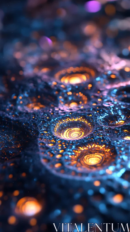 Molten star pools swirl through a neon-tinted cosmic reef