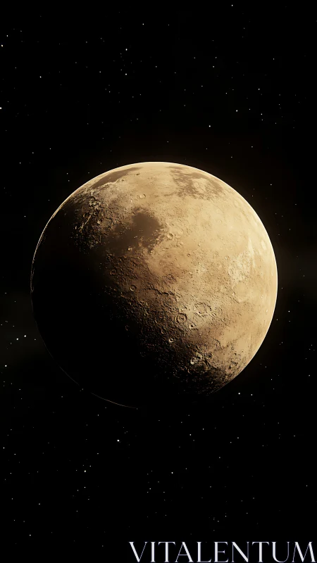 Lunar hemisphere rendered with high-relief crater topology and raking light