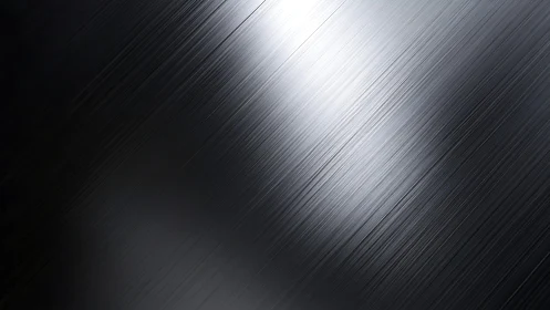 Brushed Metal Surface Texture with Diagonal Light Reflection.