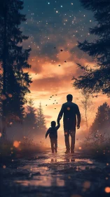 Starlit forest walk gently celebrates family and twilight magic