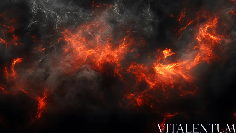 Inferno Abstract Fire and Smoke Composition.