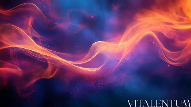 Luminous Ribbons Dance Through Cosmic Depths.