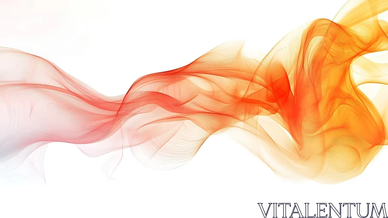 Warm flowing ribbons of orange light drifting in air.