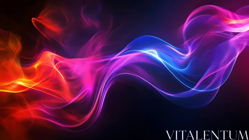 Neon Energy Flow: Abstract Light Wave Dynamics.