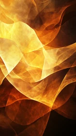 Golden waves of light drift gently through warm darkness