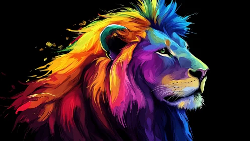 Multicolor digital lion profile uses segmented chromatic planes