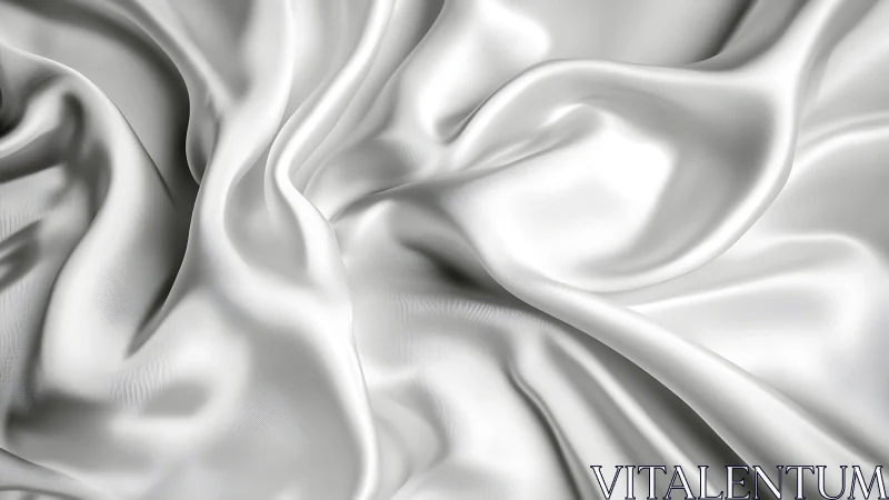 Silky white folds flowing like quiet moonlit water.