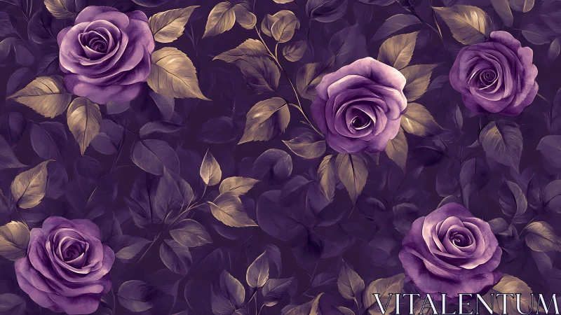 Volumetric Purple Rose Rendering with Metallized Foliage Elements